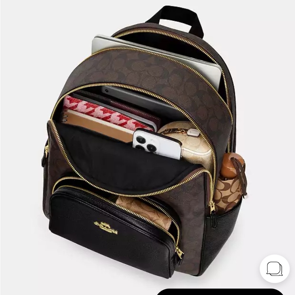 Large Court Backpack In Signature Canvas - Picture 2 of 9